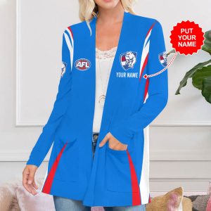 Personalized Western Bulldogs FC Women's Patch Pocket Cardigan - MAITM 7923