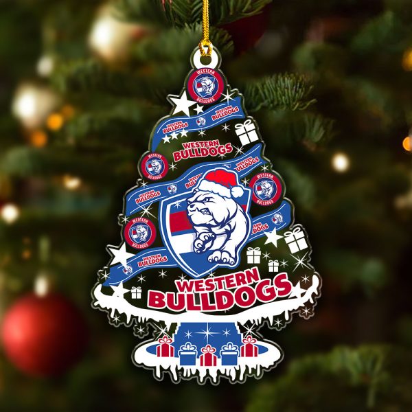 Western Bulldogs Custom Shape Clear 1-sided Acrylic Ornament - VANDH 3603