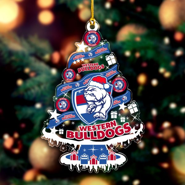 Western Bulldogs Custom Shape Clear 1-sided Acrylic Ornament - VANDH 3603