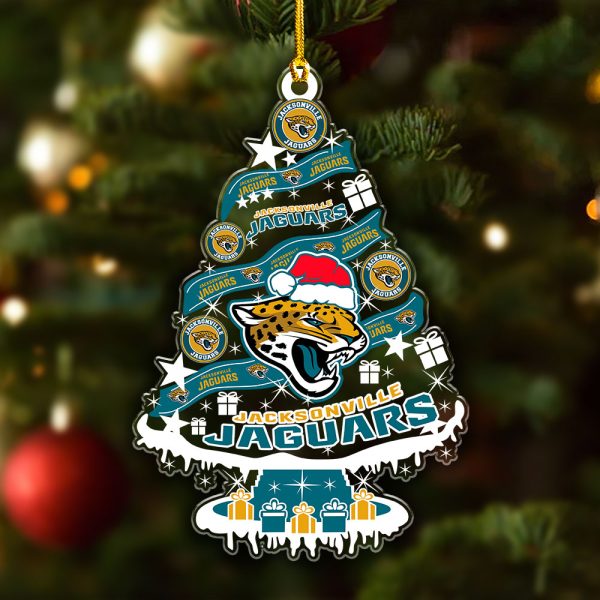 Jacksonville Jaguars Custom Shape Clear 1-sided Acrylic Ornament - VANDH 3697