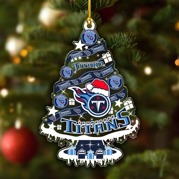 Tennessee Titans Custom Shape Clear 1-sided Acrylic Ornament - VANDH 3698