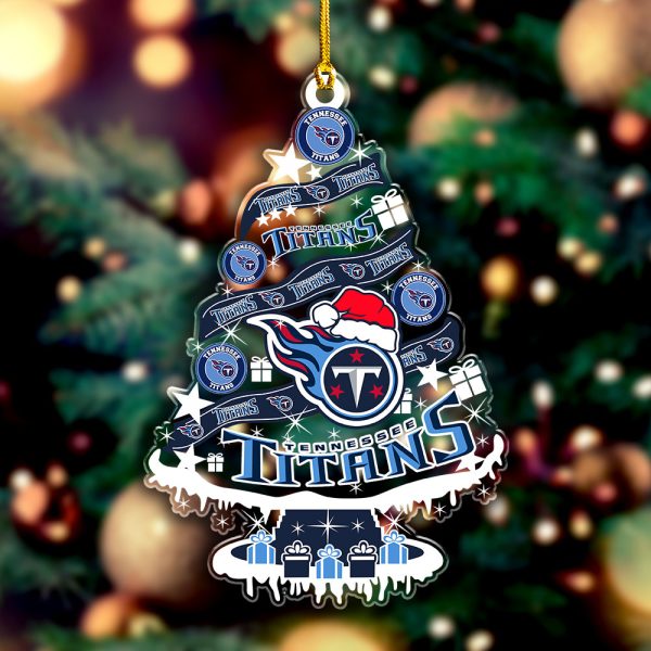 Tennessee Titans Custom Shape Clear 1-sided Acrylic Ornament - VANDH 3698