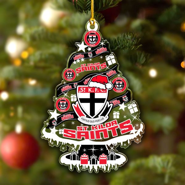 St Kilda FC Custom Shape Clear 1-sided Acrylic Ornament - VANDH 3614