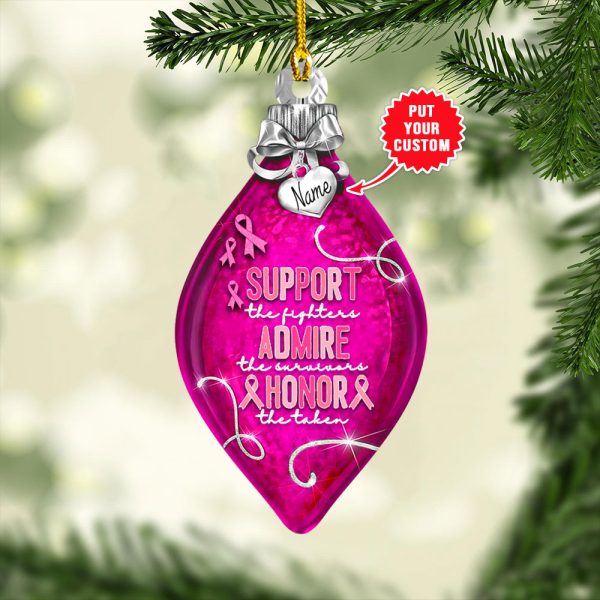 Personalized Breast Cancer Awareness Custom Shape 1-sided Acrylic Ornament – MAITM 8431