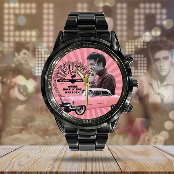 Elvis Presley Black Stainless Steel Watch - HOATT 6892