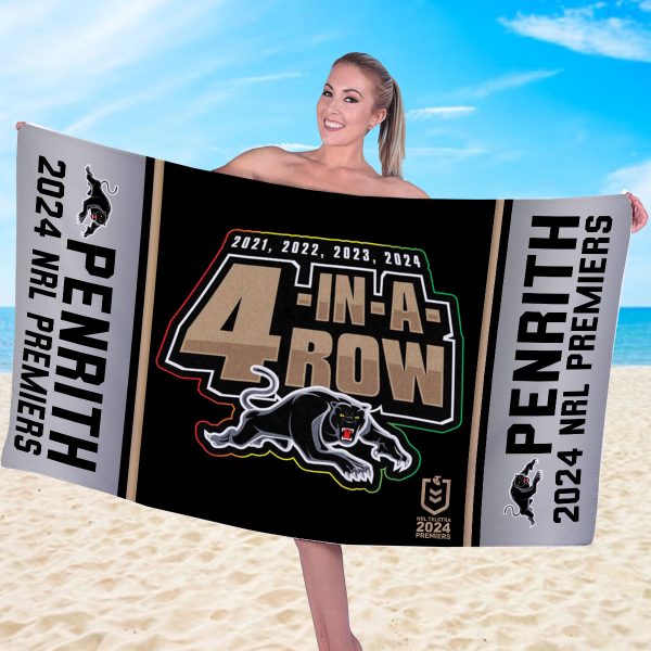 Penrith Panthers Rectangle Beach Towel - MAITM 8287