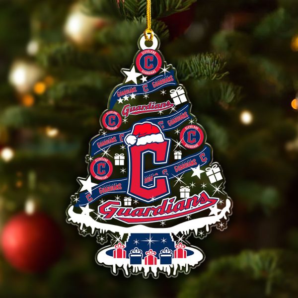 Cleveland Guardians Custom Shape Clear 1-sided Acrylic Ornament - VANDH 3674