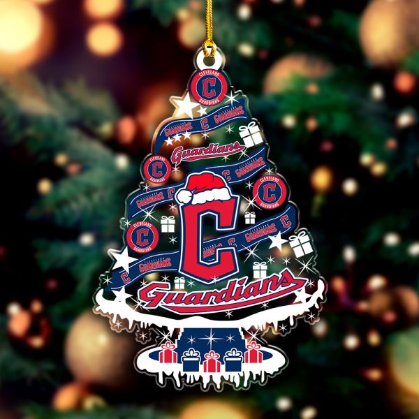 Cleveland Guardians Custom Shape Clear 1-sided Acrylic Ornament - VANDH 3674