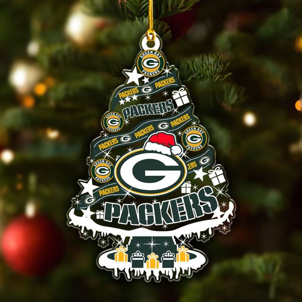 Green Bay Packers Custom Shape Clear 1-sided Acrylic Ornament - VANDH 3709