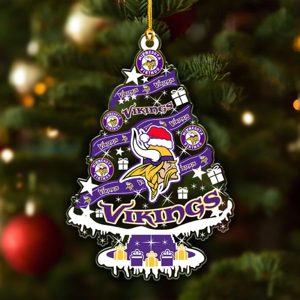 Minnesota Vikings Custom Shape Clear 1-sided Acrylic Ornament - VANDH 3710