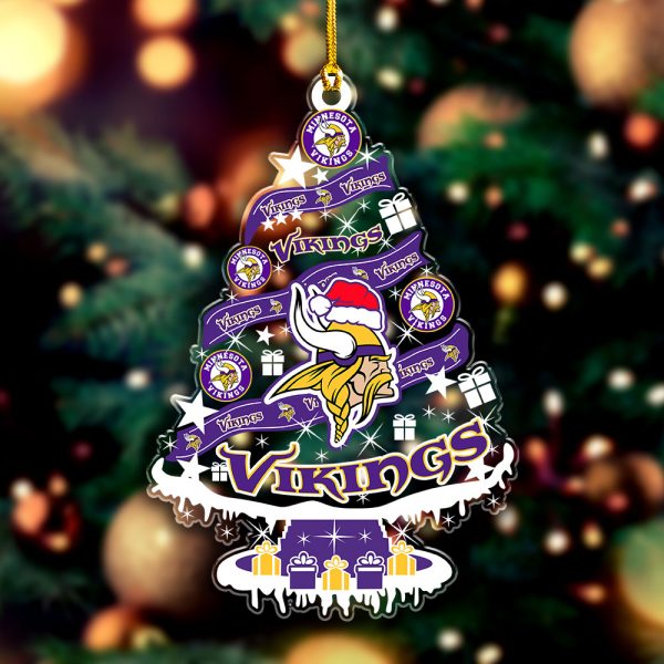 Minnesota Vikings Custom Shape Clear 1-sided Acrylic Ornament - VANDH 3710