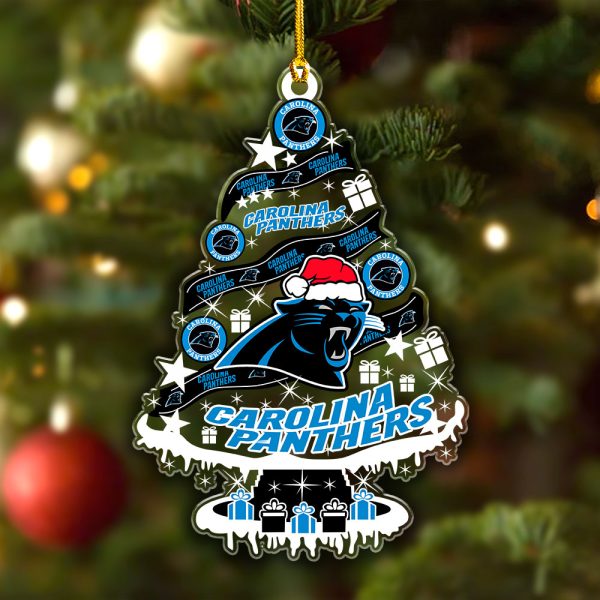 Carolina Panthers Custom Shape Clear 1-sided Acrylic Ornament - VANDH 3712