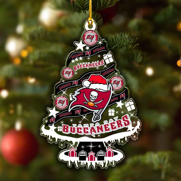 Tampa Bay Buccaneers Custom Shape Clear 1-sided Acrylic Ornament - VANDH 3714