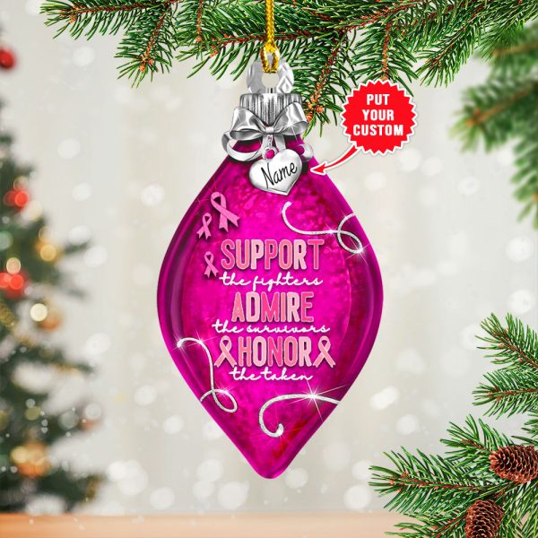 Personalized Breast Cancer Awareness Custom Shape 1-sided Acrylic Ornament – MAITM 8431