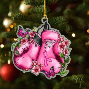 Breast Cancer Awareness Custom Shape Clear 1-sided Acrylic Ornament - HOATT 6814