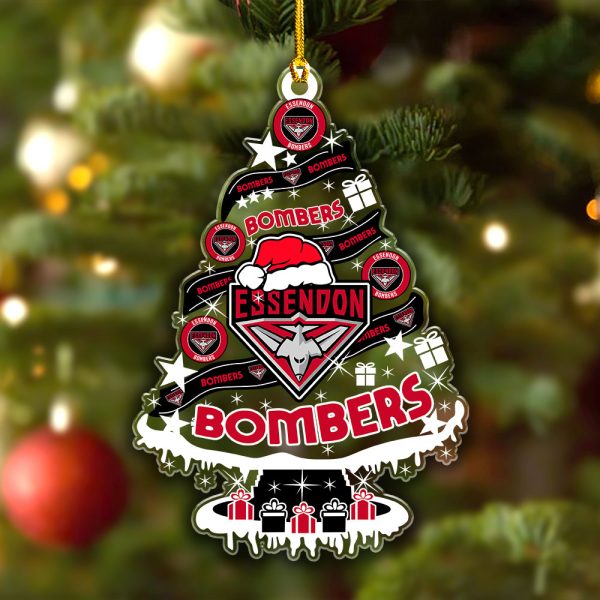 Essendon FC Custom Shape Clear 1-sided Acrylic Ornament - VANDH 3605