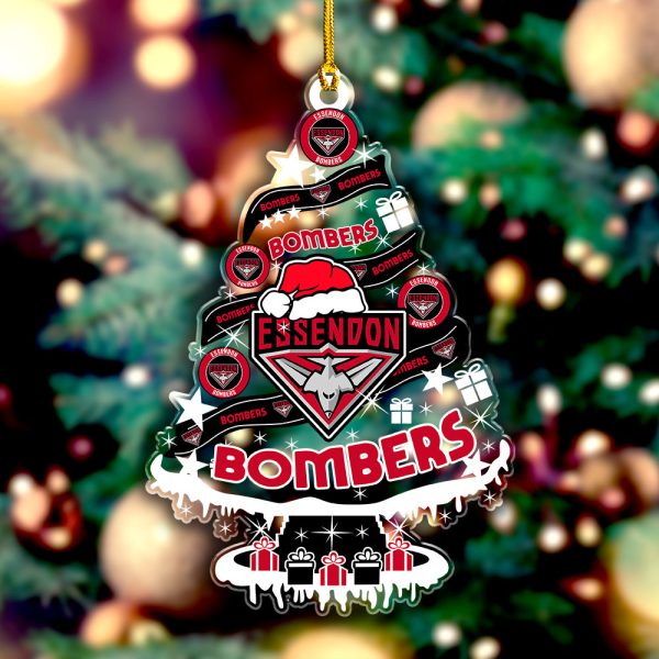 Essendon FC Custom Shape Clear 1-sided Acrylic Ornament - VANDH 3605