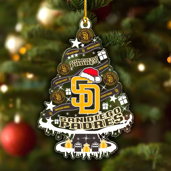 San Diego Padres Custom Shape Clear 1-sided Acrylic Ornament - VANDH 3679