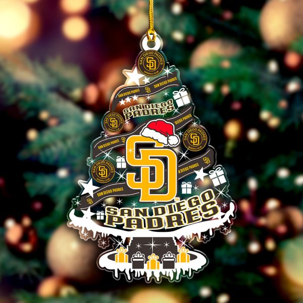 San Diego Padres Custom Shape Clear 1-sided Acrylic Ornament - VANDH 3679