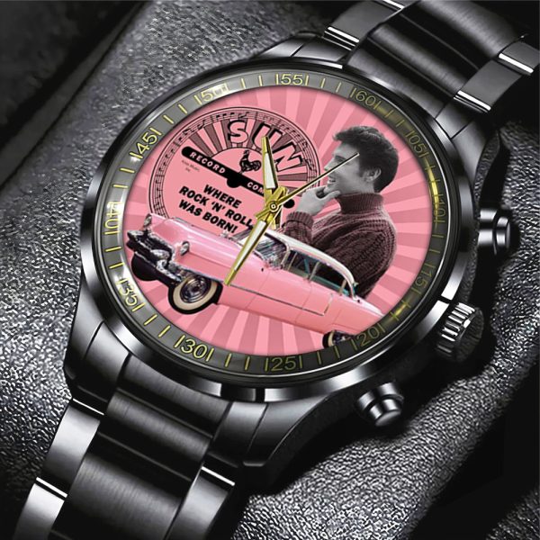 Elvis Presley Black Stainless Steel Watch - HOATT 6892