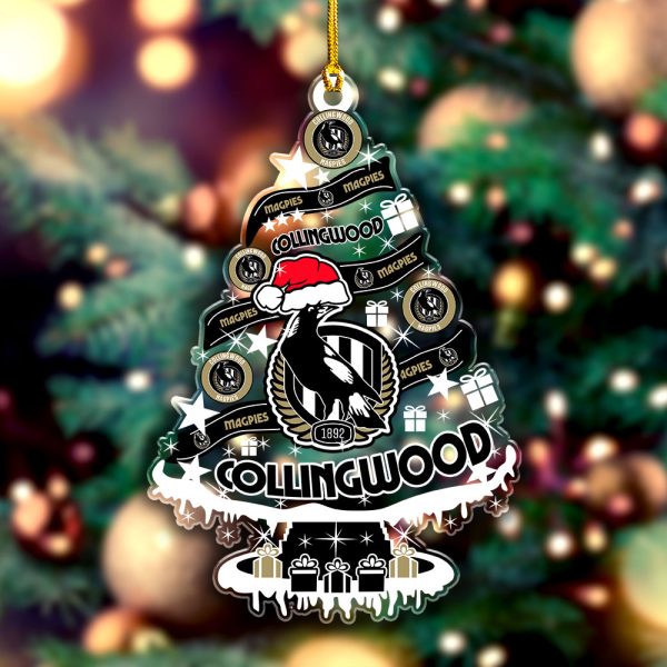 Collingwood FC Custom Shape Clear 1-sided Acrylic Ornament - VANDH 3606