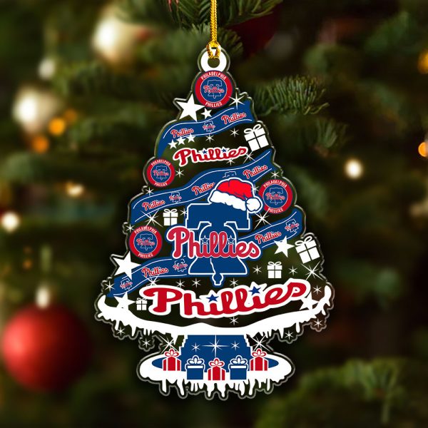 Philadelphia Phillies Custom Shape Clear 1-sided Acrylic Ornament - VANDH 3678