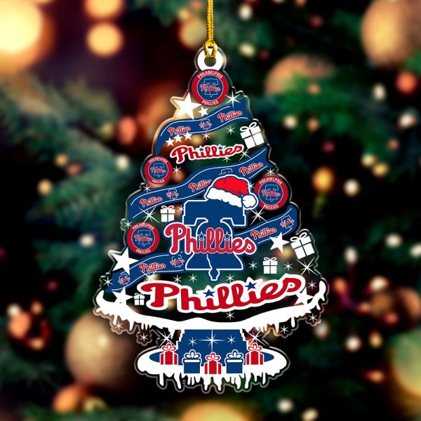 Philadelphia Phillies Custom Shape Clear 1-sided Acrylic Ornament - VANDH 3678