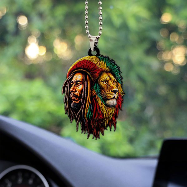 Bob Marley Custom Shape 2-sided Acrylic Car Ornament - HOATT 6630