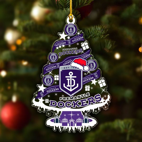 Fremantle Football Club Custom Shape Clear 1-sided Acrylic Ornament - VANDH 3607