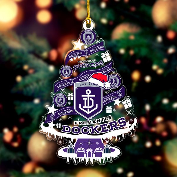 Fremantle Football Club Custom Shape Clear 1-sided Acrylic Ornament - VANDH 3607