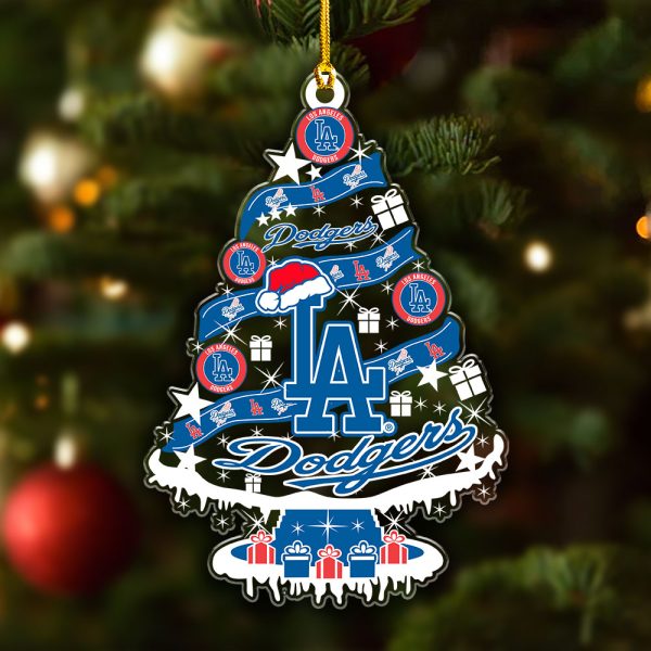 Los Angeles Dodgers Custom Shape Clear 1-sided Acrylic Ornament - VANDH 3677