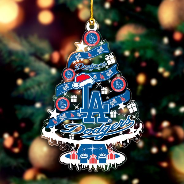 Los Angeles Dodgers Custom Shape Clear 1-sided Acrylic Ornament - VANDH 3677