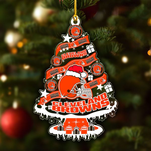 Cleveland Browns Custom Shape Clear 1-sided Acrylic Ornament - VANDH 3693