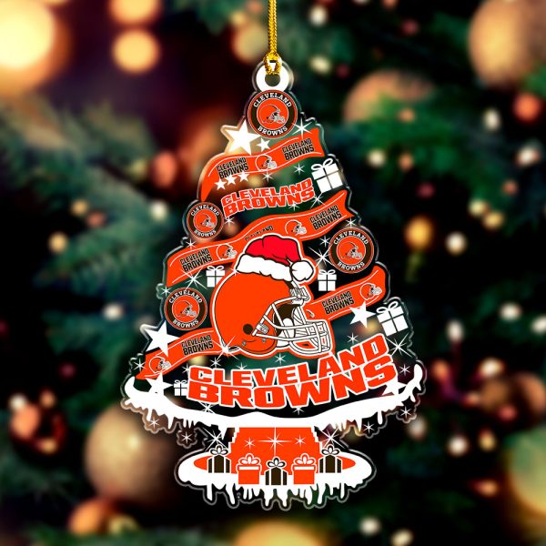 Cleveland Browns Custom Shape Clear 1-sided Acrylic Ornament - VANDH 3693