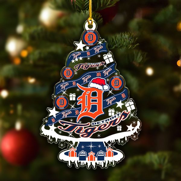 Detroit Tigers Custom Shape Clear 1-sided Acrylic Ornament - VANDH 3675