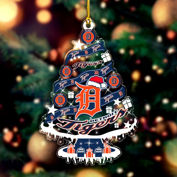 Detroit Tigers Custom Shape Clear 1-sided Acrylic Ornament - VANDH 3675