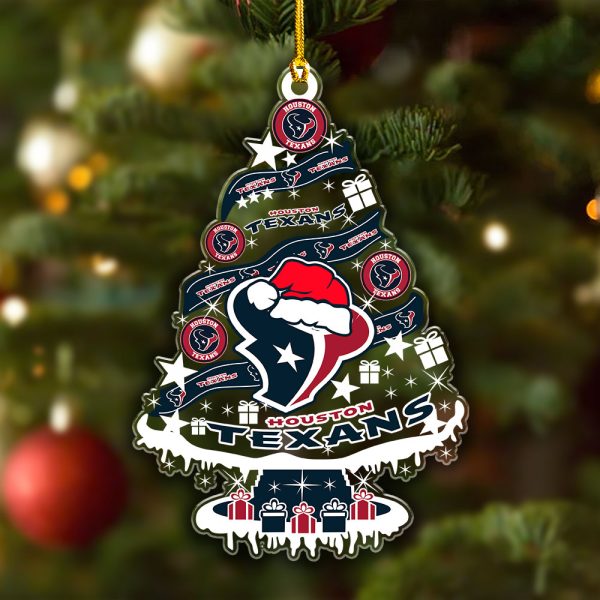 Houston Texans Custom Shape Clear 1-sided Acrylic Ornament - VANDH 3695