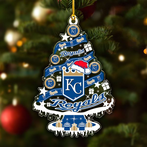 Kansas City Royals Custom Shape Clear 1-sided Acrylic Ornament - VANDH 3673