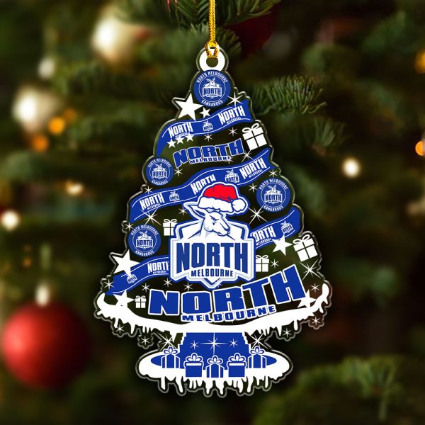 North Melbourne FC Custom Shape Clear 1-sided Acrylic Ornament - VANDH 3610