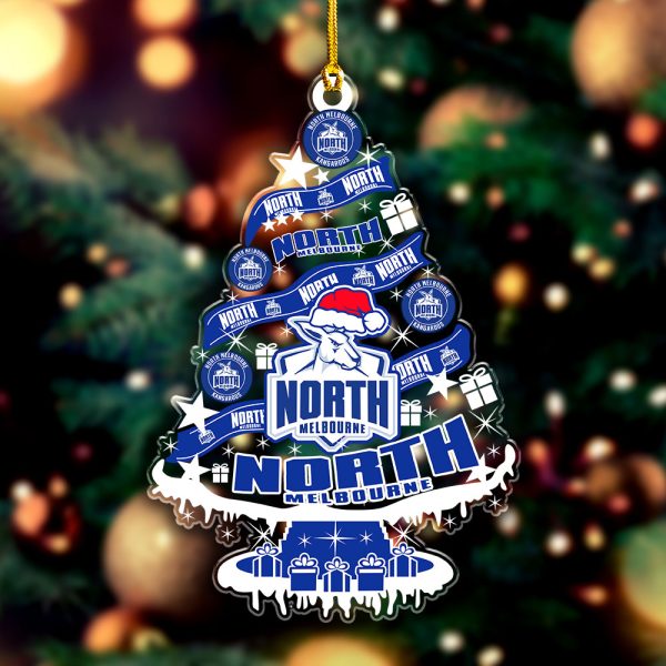 North Melbourne FC Custom Shape Clear 1-sided Acrylic Ornament - VANDH 3610