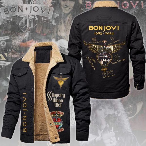 Bon Jovi 2D Winter Fleece Jacket - ANHNV 5425