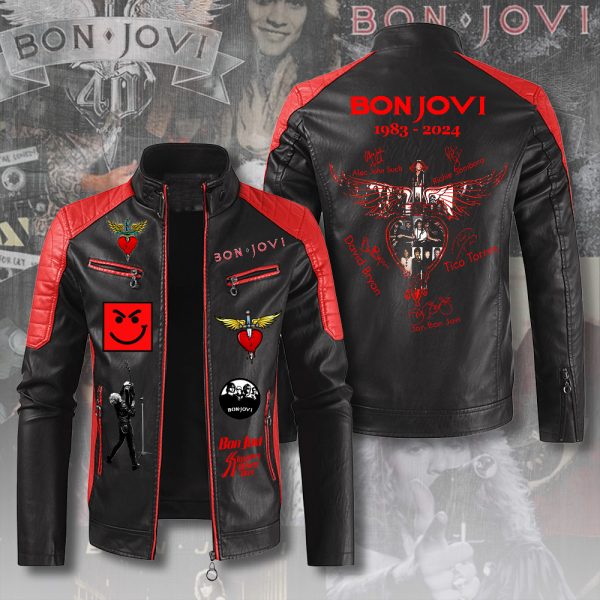 Bon Jovi Premium Leather Bomber - ANHNV 5426