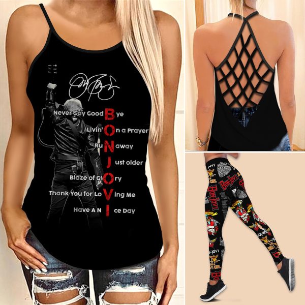 Bon Jovi Criss-Cross Leggings - ANHNV 5428