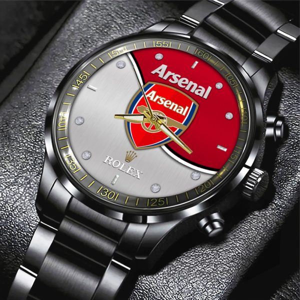 Arsenal x Rolex Black Stainless Steel Watch - MAITM 8424