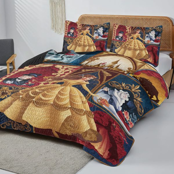 Beauty and The Beast Quilt Bedding Set - VANDH 3743