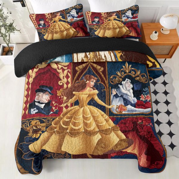 Beauty and The Beast Quilt Bedding Set - VANDH 3743