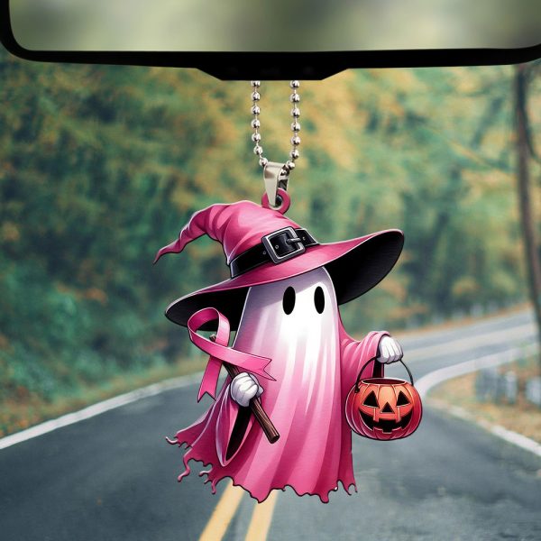 Breast Cancer Awareness Custom Shape 2-sided Acrylic Car Ornament - MAITM 8404