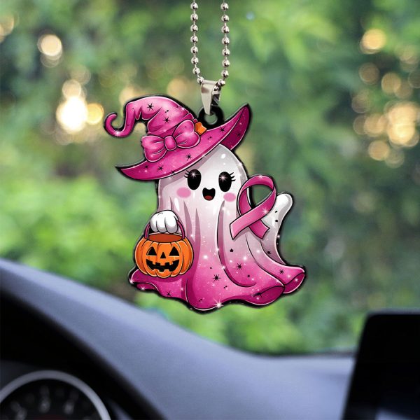 Breast Cancer Awareness Custom Shape 2-sided Acrylic Car Ornament - MAITM 8408