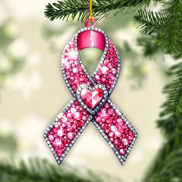 Breast Cancer Awareness Custom Shape 2-sided Acrylic Ornament – GNE 1768