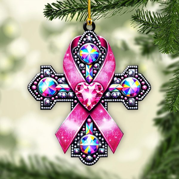 Breast Cancer Awareness Custom Shape 2-sided Acrylic Ornament – GNE 1771